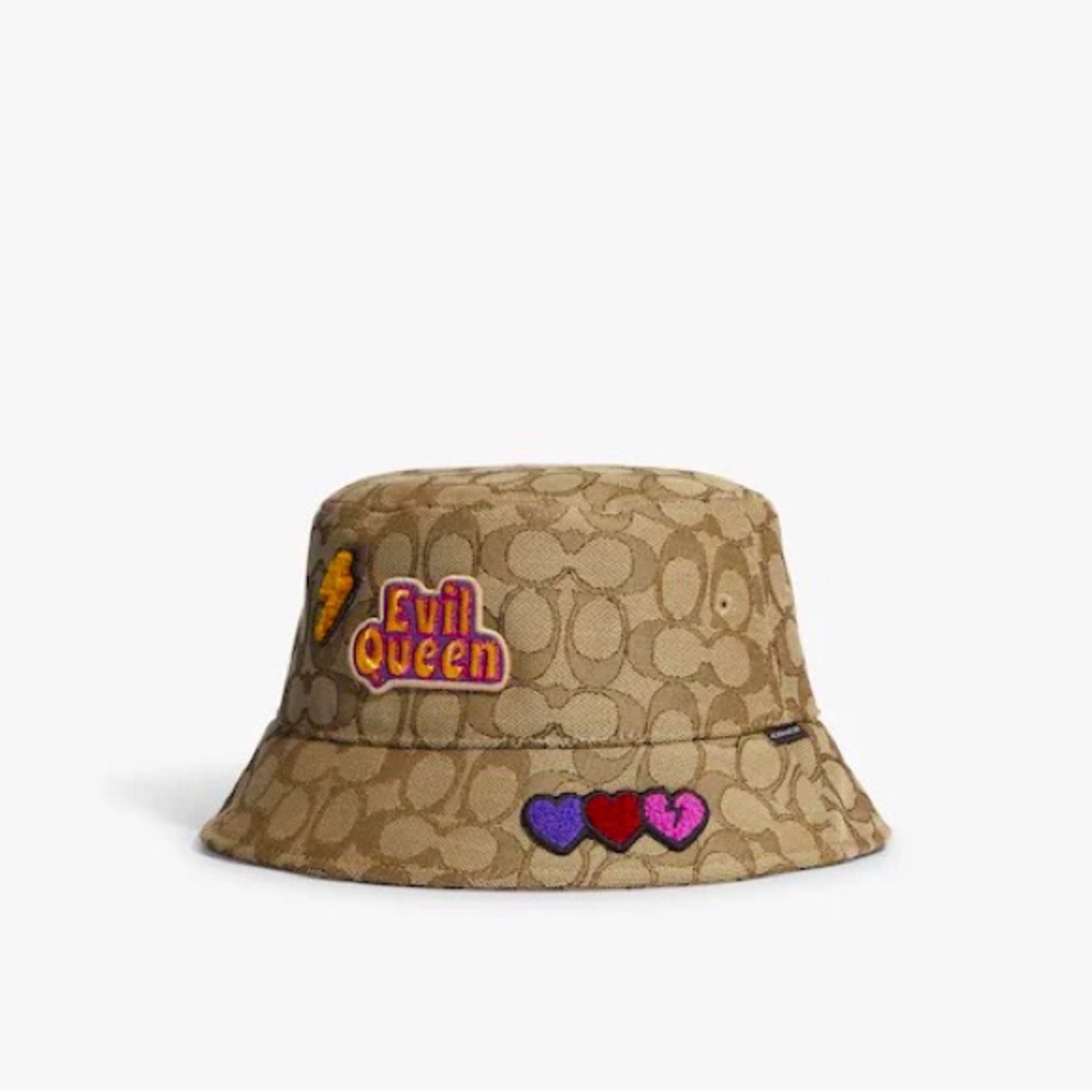 Coach Disney X Coach Signature Jacquard Bucket Hat With Evil Queen - Picture 1 of 6
